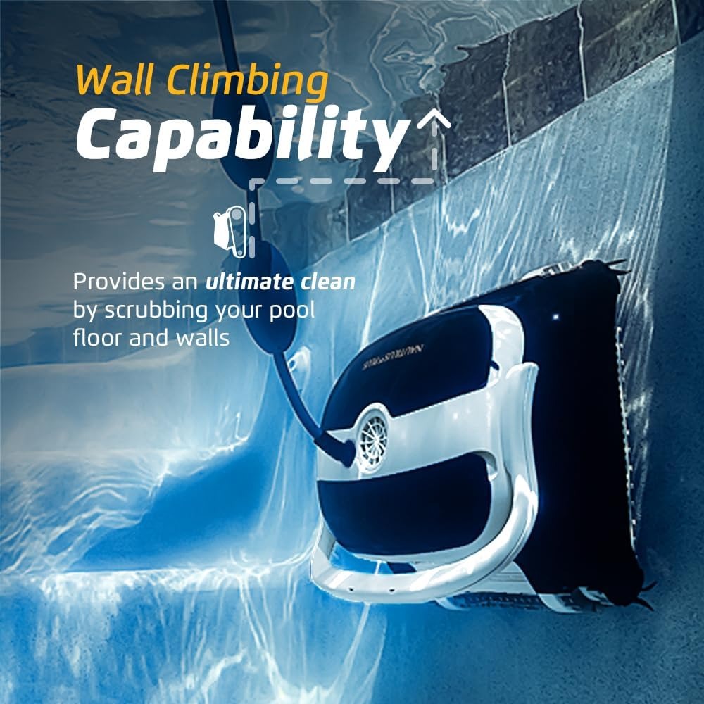 Maytronics Dolphin Explorer E25 Wi-Fi Robotic Pool Cleaner – Automatic Vacuum with Wall Climbing & Scrubbing for In-Ground Pools up to 50ft